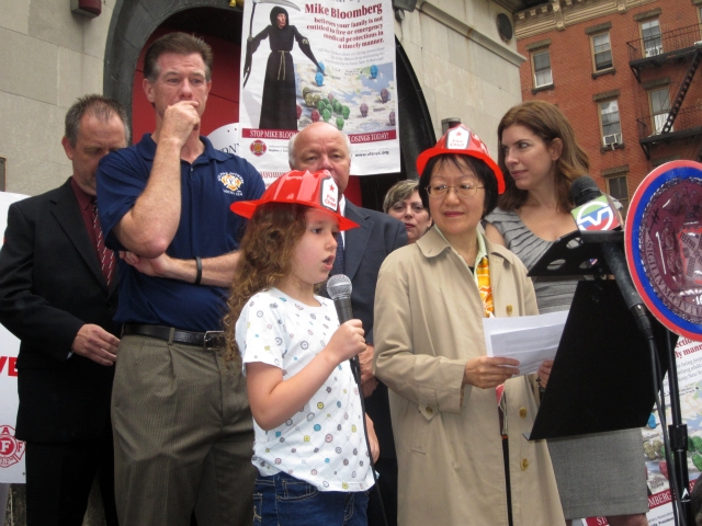 Ida Beckett, 9, said she hoped the rally sent a strong message to the city.