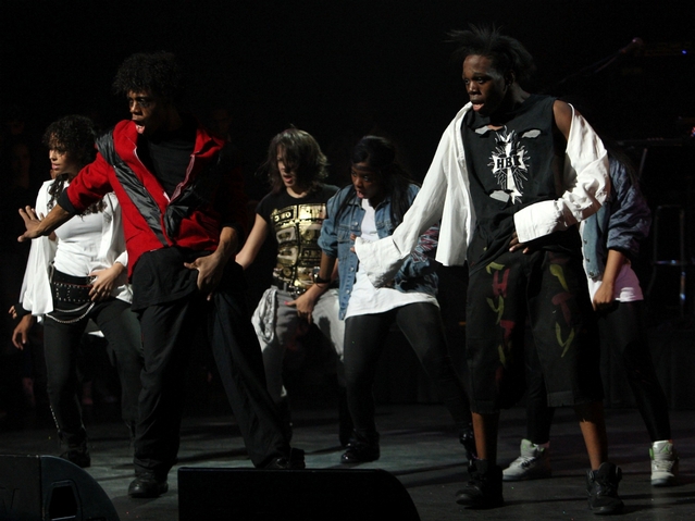 Members of the dance group Rythem City perform during Amateur Night at The Apollo Theater on July 1, 2009.