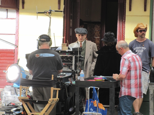 The shoot took place at John's Italian Restaurant on East 12th Street.