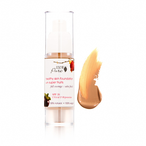 HEALTHY SKIN FOUNDATION WITH SUPER FRUITS SPF 20 (full coverage / satin finish) – Golden Peach
