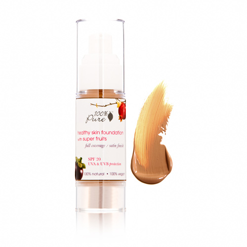 HEALTHY SKIN FOUNDATION WITH SUPER FRUITS SPF 20 (full coverage / satin finish) – Toffee