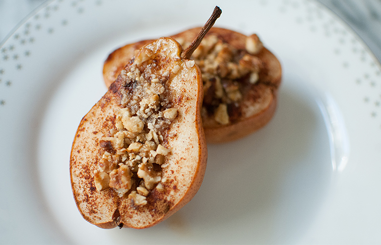 baked walnut pear dessert recipe gluten free dairy free vegan dessert