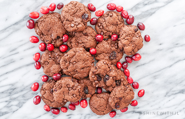 chocolate cranberry cookies holiday recipes