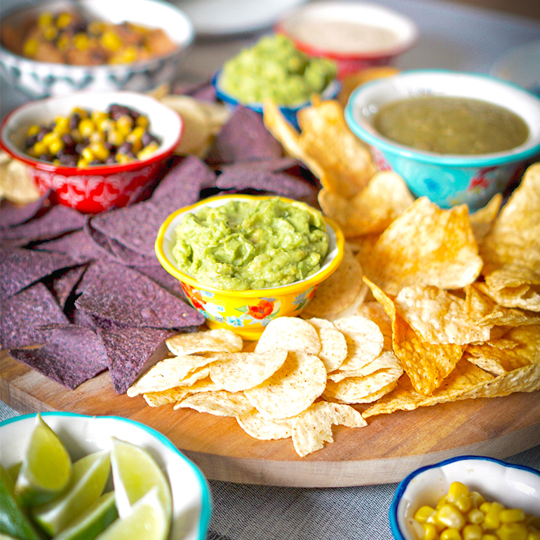 guac chips and limes