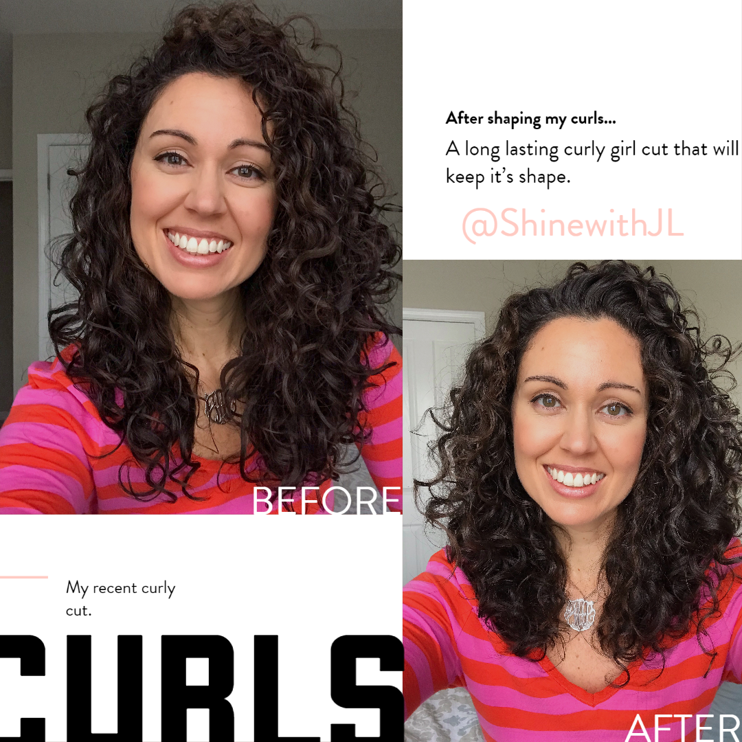 shoulder length 2c 3a curls after devacurl cut