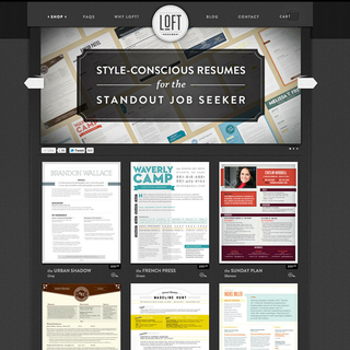 EvolutionDesign - Ecommerce Designer / Setup - Loft resumes needed a complex design pulled of with a styling letter press twist.