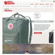 Fjallraven custom Shopify theme design and development