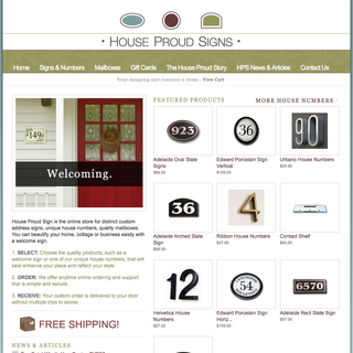 Razorbraille Creative Inc. - Ecommerce Designer - House Proud Signs e-store