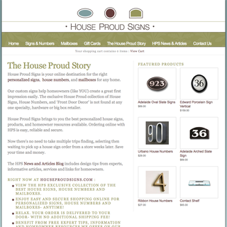 Razorbraille Creative Inc. - Ecommerce Designer - House Proud Signs e-store