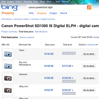 VersaFeed - Ecommerce Marketer - Bing Shopping results