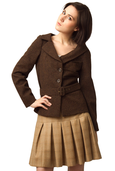 Shoptiques SlideShow Belted Wool-Blend Jacket