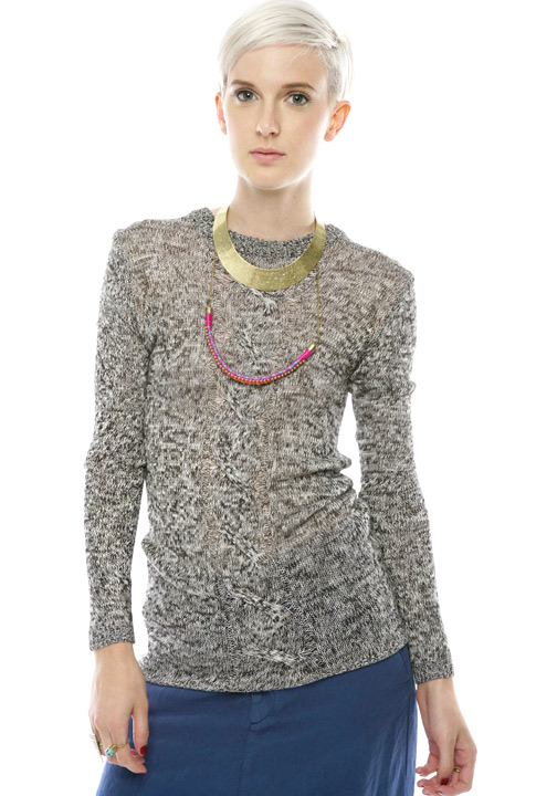 Shoptiques SlideShow Cable-Knit Sweater
