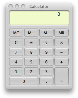 An inactive calculator