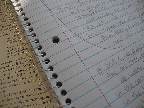Circled words, arrows, spiral notebook by juliejordanscott spiral notebook photo