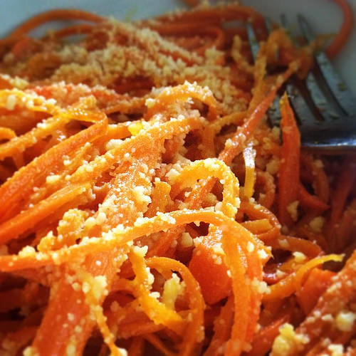Carrot noodles with parmesan by dollen carrot noodles photo