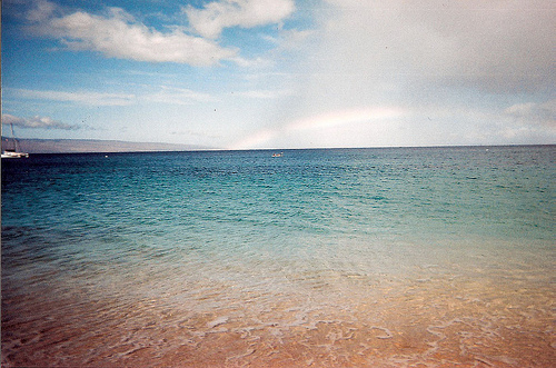 ombre ocean, rainbow sky by kay la la maui photo