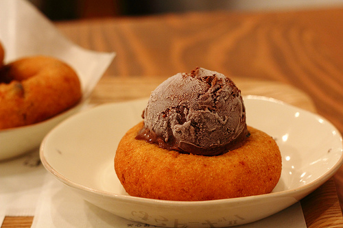 HARADONUTS -Pumpkin with Chocolate Ice- (Ueno, Tokyo, Japan) by t-mizo pumpkin donut photo