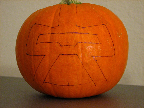 Cylon by oskay sharpie pumpkin photo