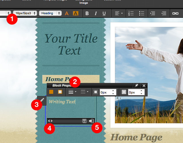 Editing text