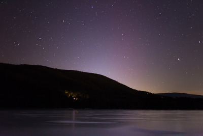 lake, water, night, sky, stars, starry, astronomy, landscape, galaxy