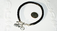 Eurpean Braided Leather Bicycle Bracelet 
