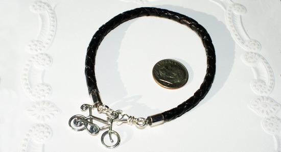 Eurpean Braided Leather Bicycle Bracelet
