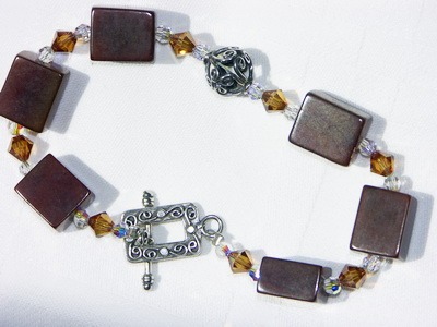 Large Size Brown New Jade Bracelet ~Perfect Serenity~