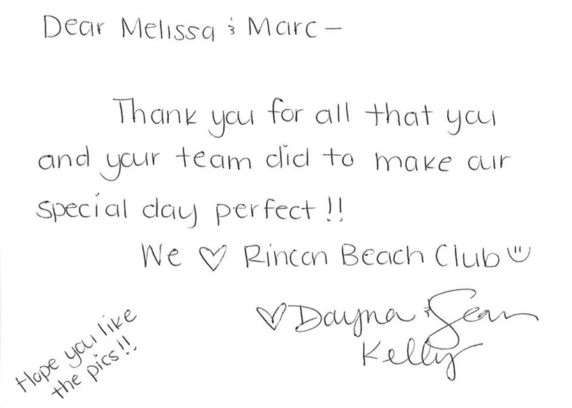 Dayna and Sean Thank You