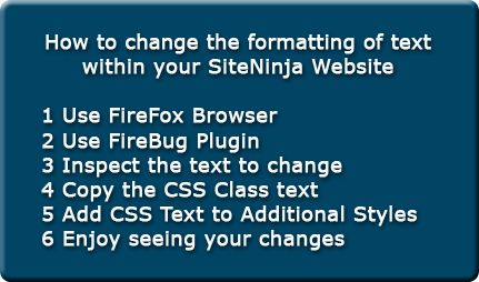 How to Change Text Formatting Using CSS Stylesheet Classes How to Change Text Formatting Using CSS Stylesheet Classes