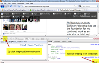 Open Firefox and Firebug plugin to view CSS on your page