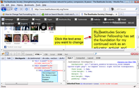 Select the text area on the page you want to change