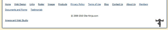 Footer Menu Management