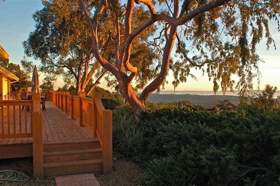 Expansive south-facing deck