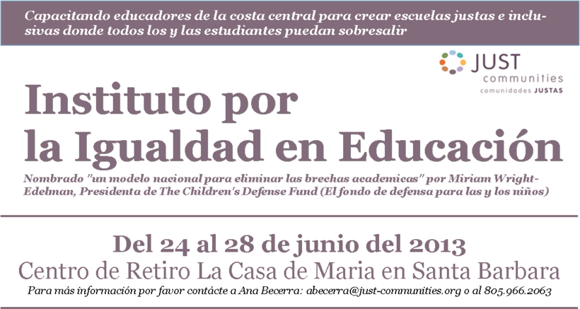 Instituto por la Igualdad en Educacion 2013