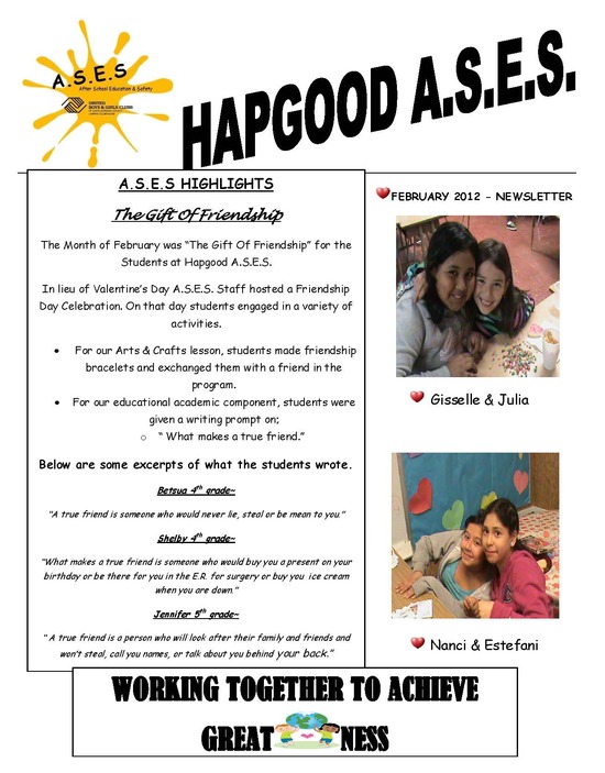Hapgood Feb 2012 Newsletter