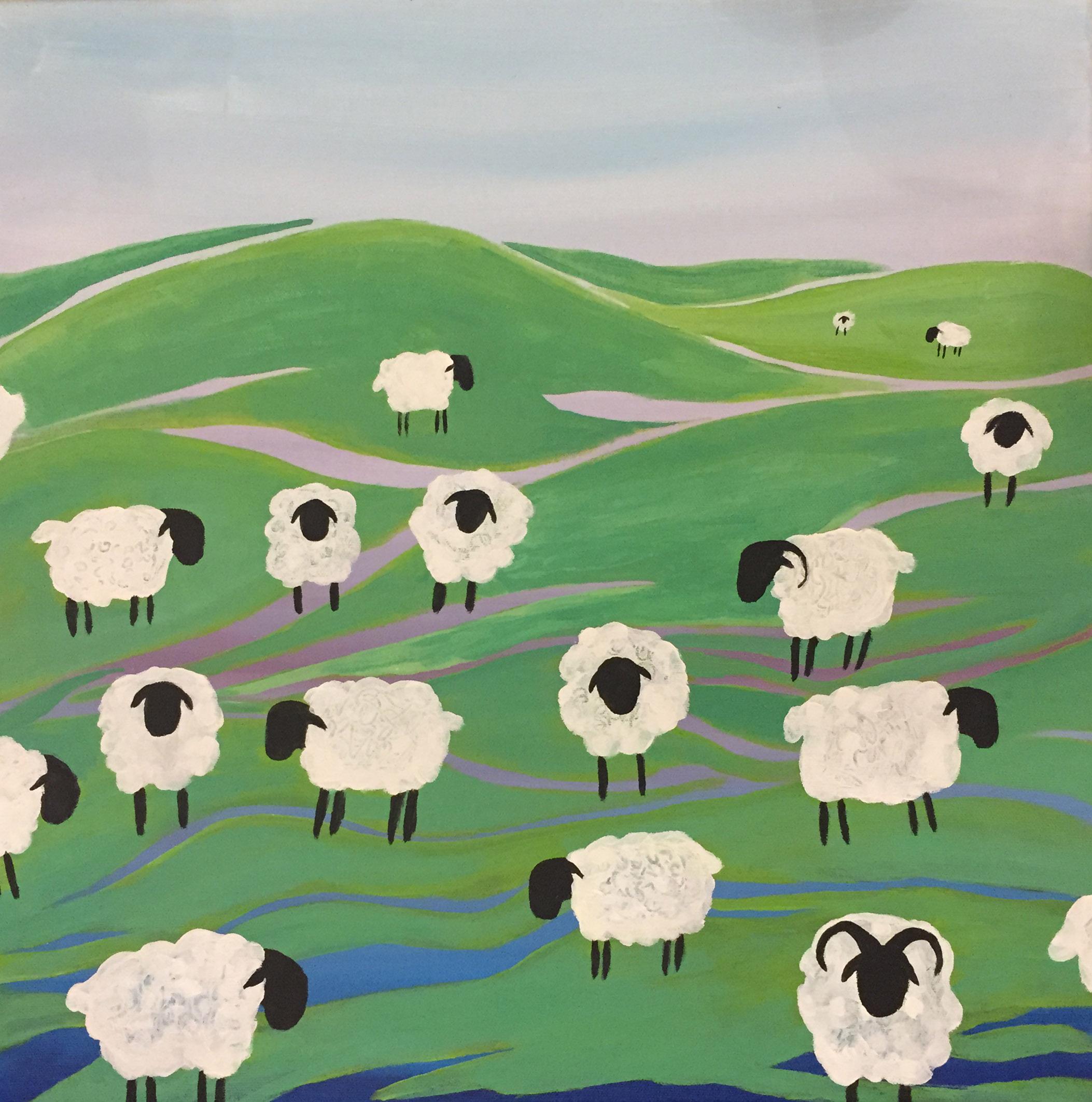 Sheep’scape Acrylic Painting for Beginners Nadine Allan Skillshare