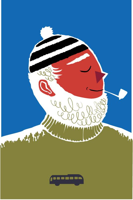 Travel Royal blue fisherman poster - image 5 - student project