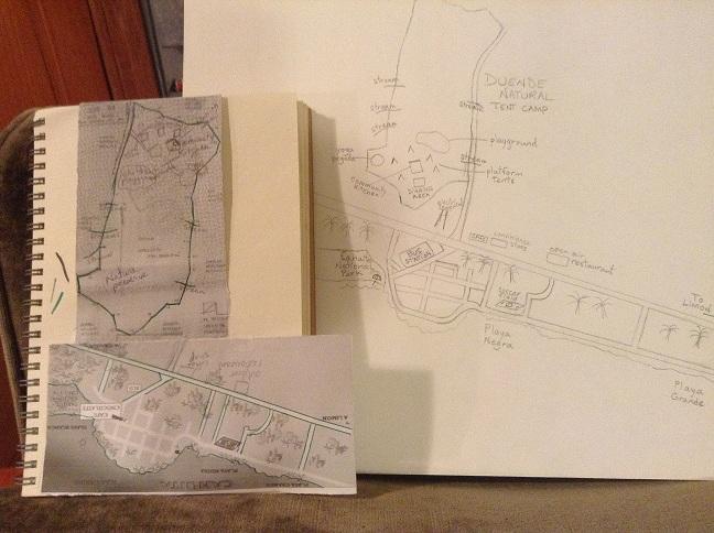 Duende Natural Tent Camp, Site Map & Town of Cahuita, Costa Rica - image 1 - student project
