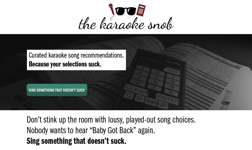 The Karaoke Snob - image 2 - student project