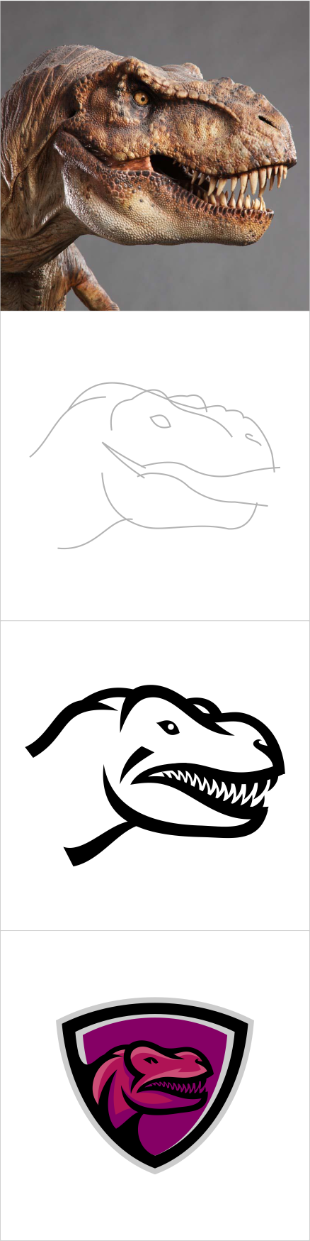Bucks, Dinosaur, Vikings, Tiger Logos - image 11 - student project