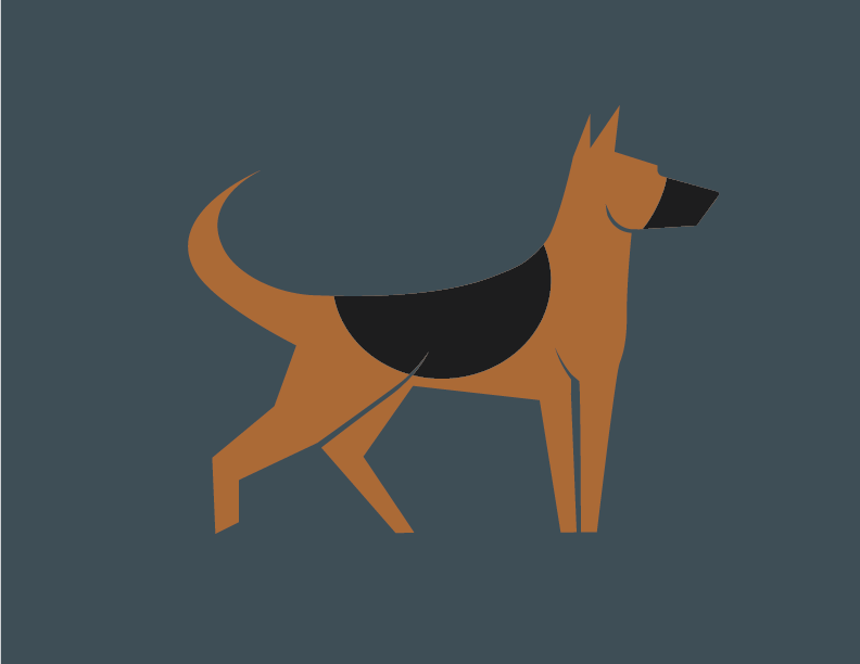 German Shepherd Logo | Skillshare Student Project