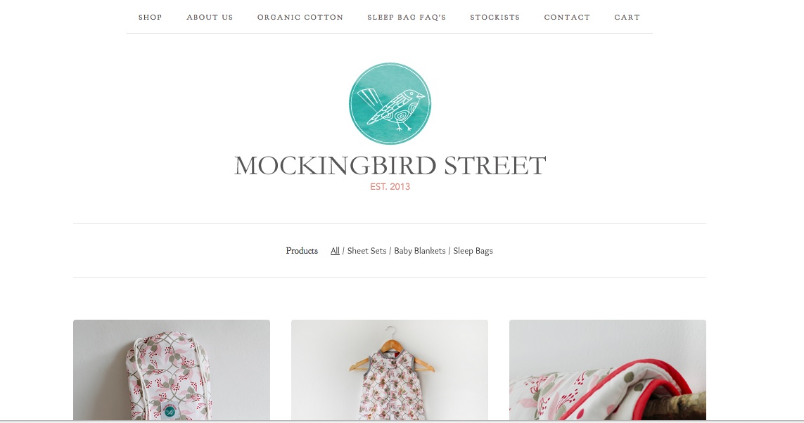 Mockingbird Street - organic baby bedding - image 2 - student project