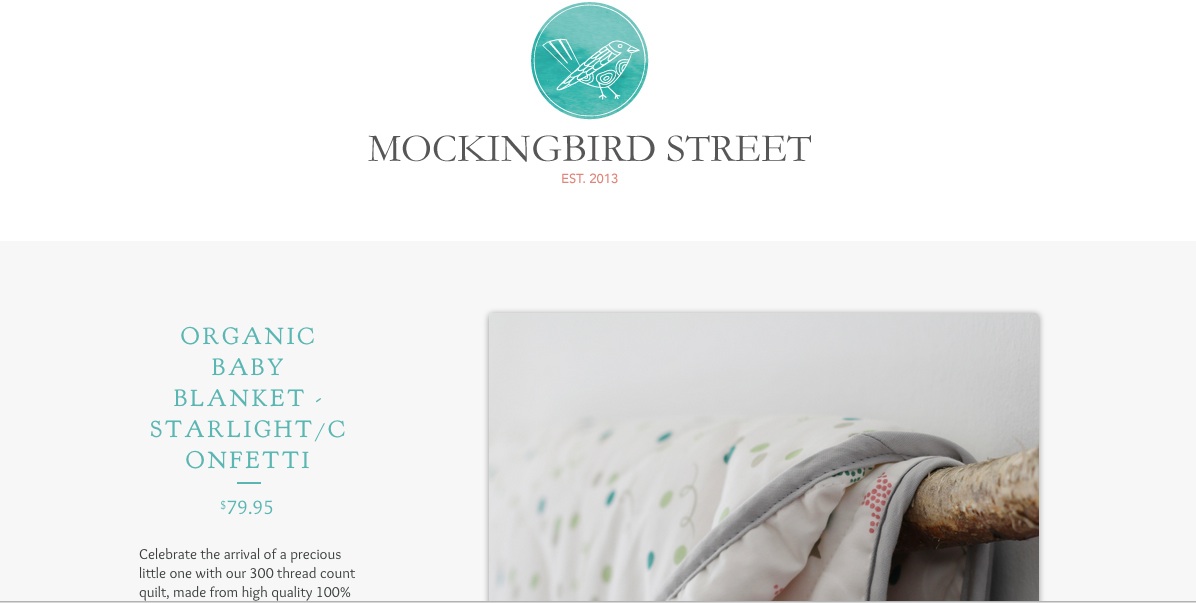 Mockingbird Street - organic baby bedding - image 3 - student project