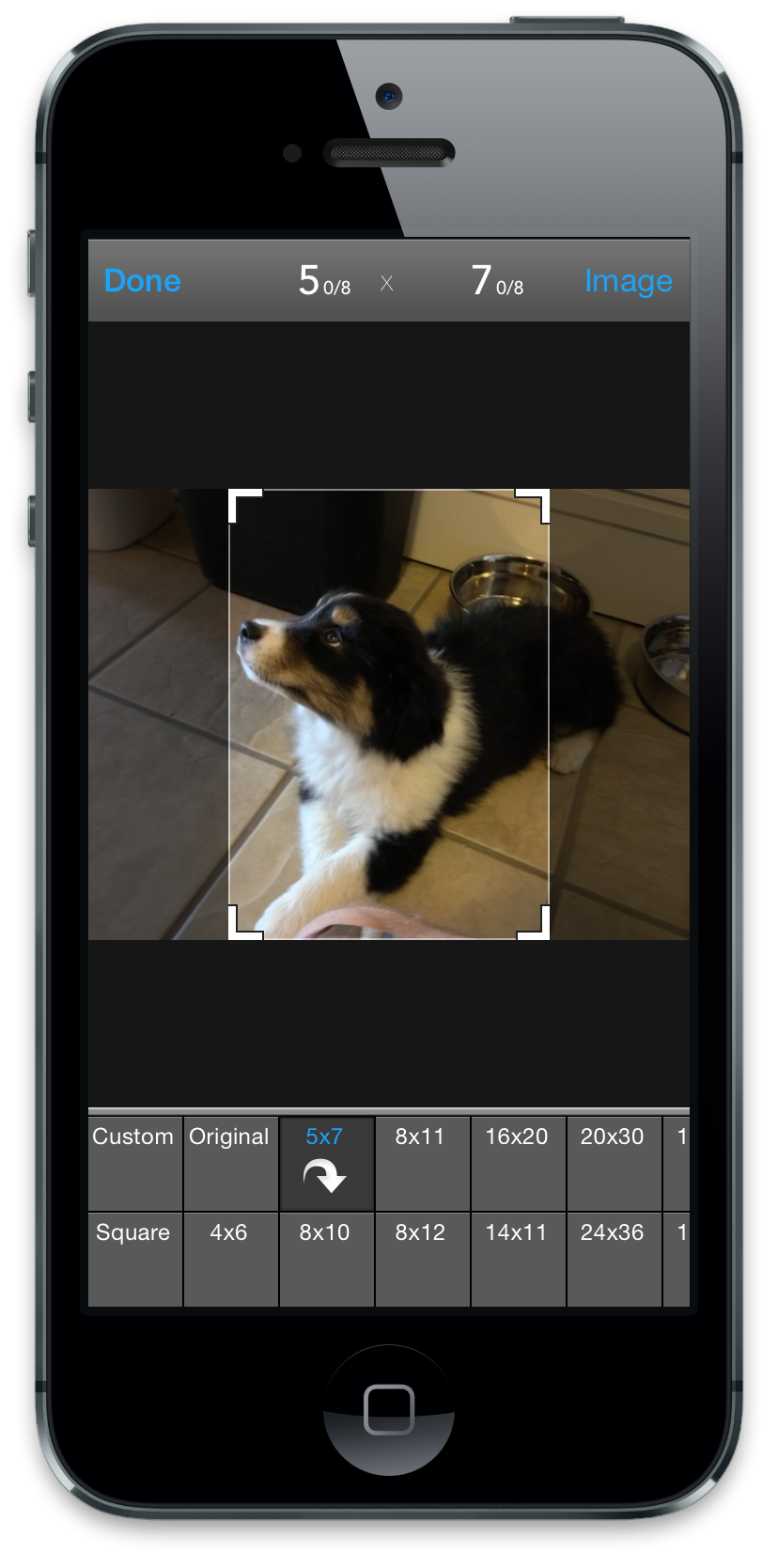Mat Border Calculator for iPhone - image 3 - student project