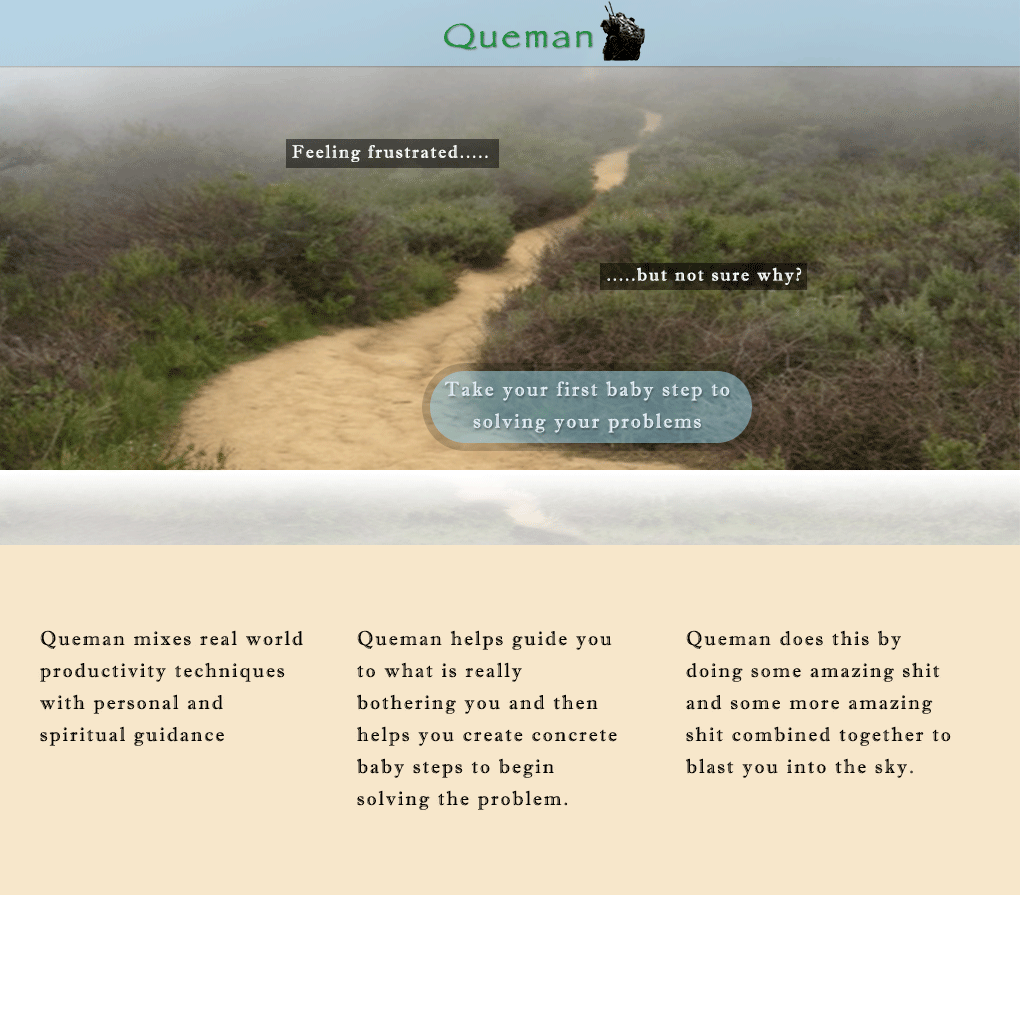 Queman - a spiritual productivity web application - image 1 - student project