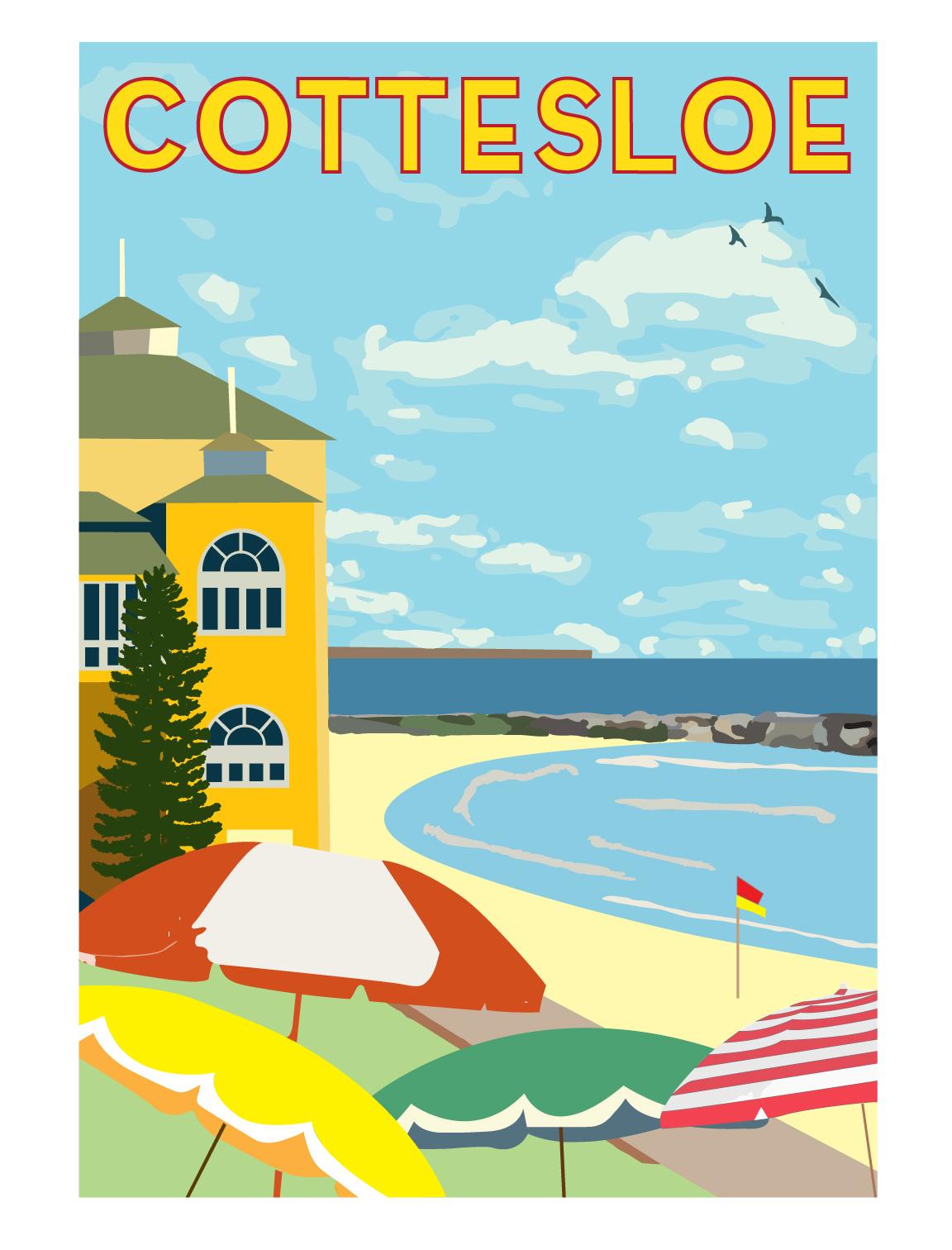 Final version - Cottesloe poster reproduction - image 1 - student project