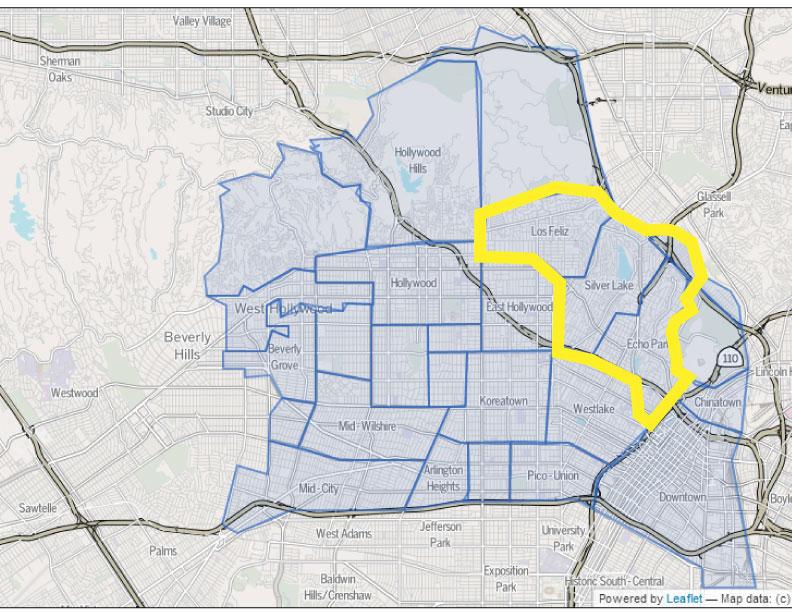 Silver Lake Los Angeles Map Yoga Map Of Silverlake, Los Feliz And Echo Park In Los Angeles, Ca |  Skillshare Student Project