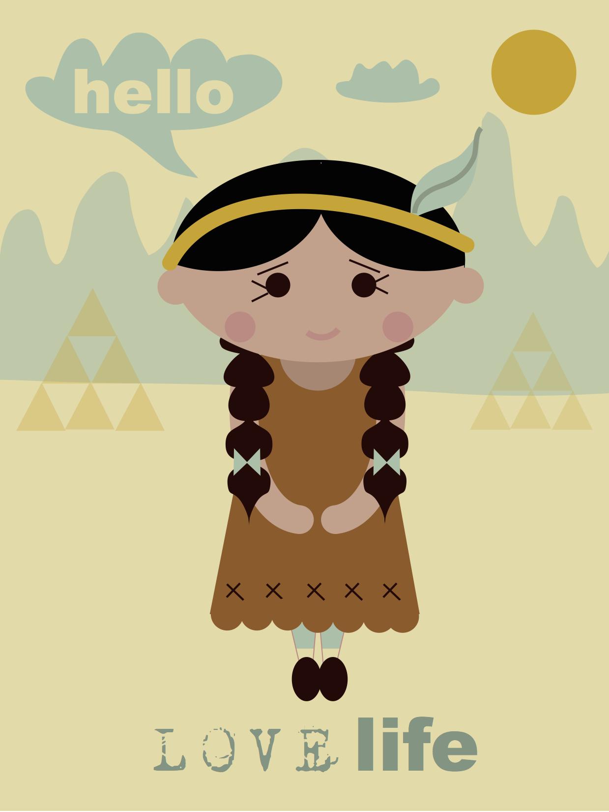 Native Indian Girl - image 1 - student project