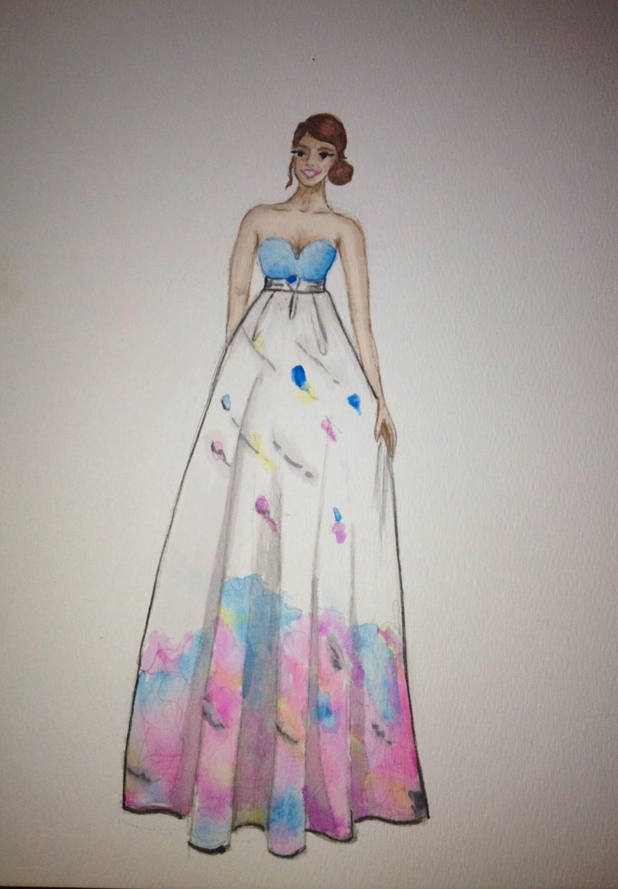 FINAL ~ EMBELLISHED ~ WATERCOLOR ~ SKETCHES ~ Feminine Ways - image 10 - student project
