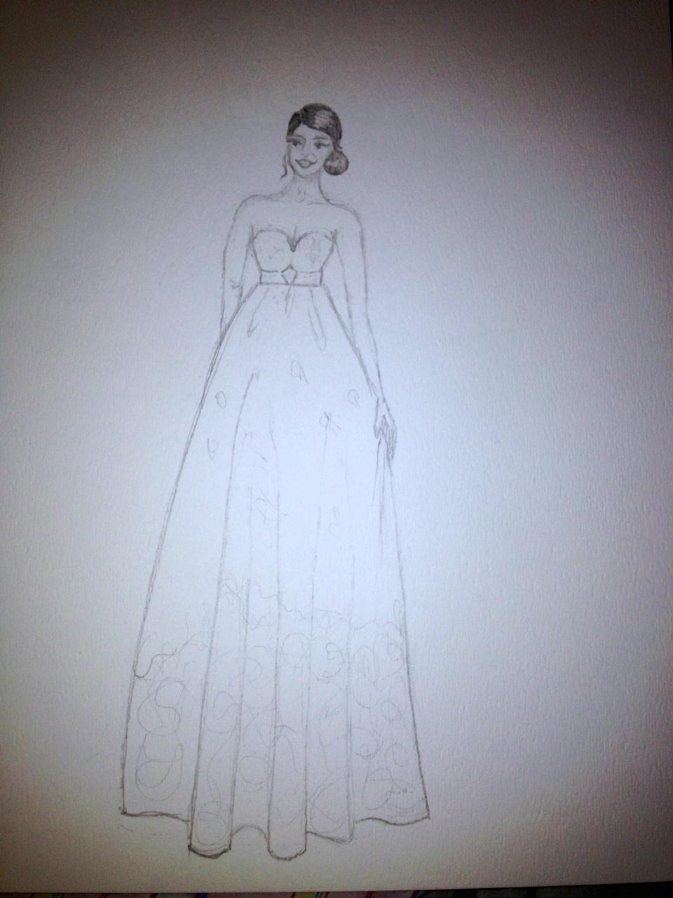 FINAL ~ EMBELLISHED ~ WATERCOLOR ~ SKETCHES ~ Feminine Ways - image 9 - student project